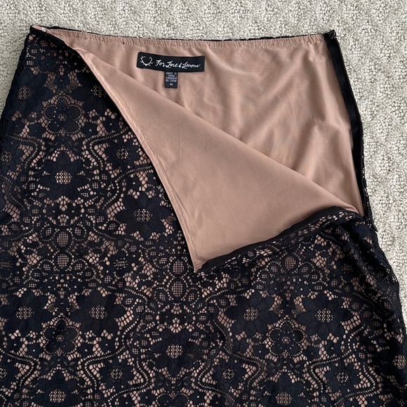 For Love & Lemons Rosemary Floral Lace Mini Skirt Black/Tan M Whimsigoth Sexy - Picture 8 of 14